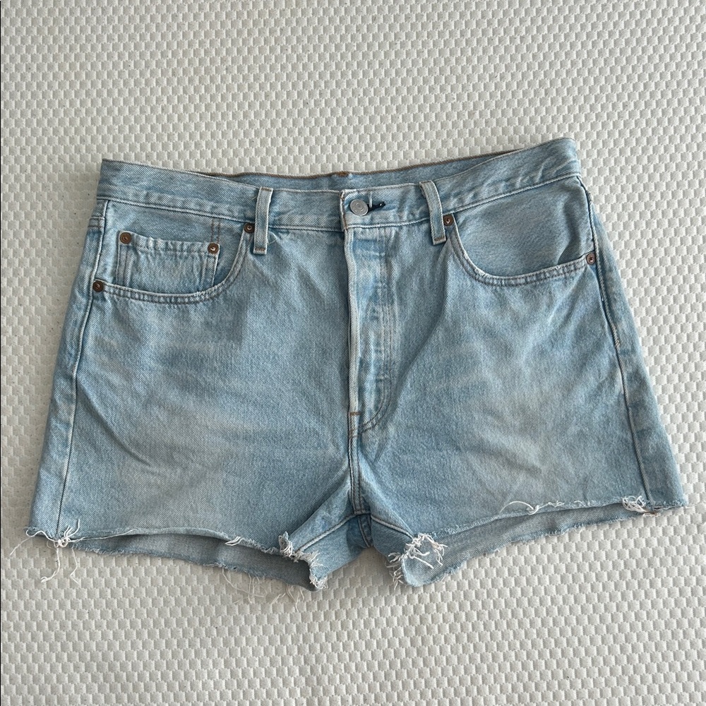 Levi's Light Blue Jean Shorts